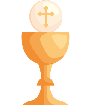 first communion chalice and host png