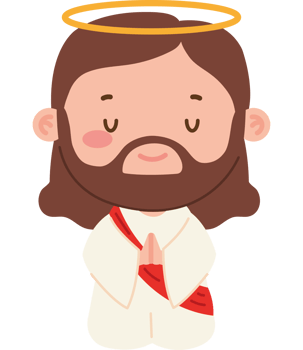 cute jesus christ isolated design png