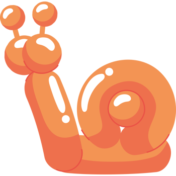 snail figure with balloons png