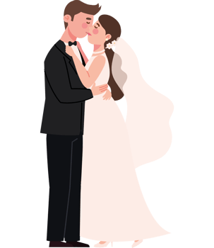 wedding couple kissing png