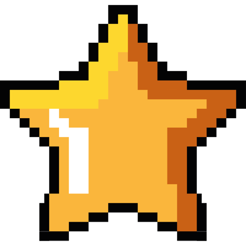 game star pixelated png