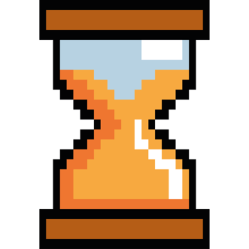 game hourglass pixelated png