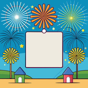 Colorful Fireworks illustration vector