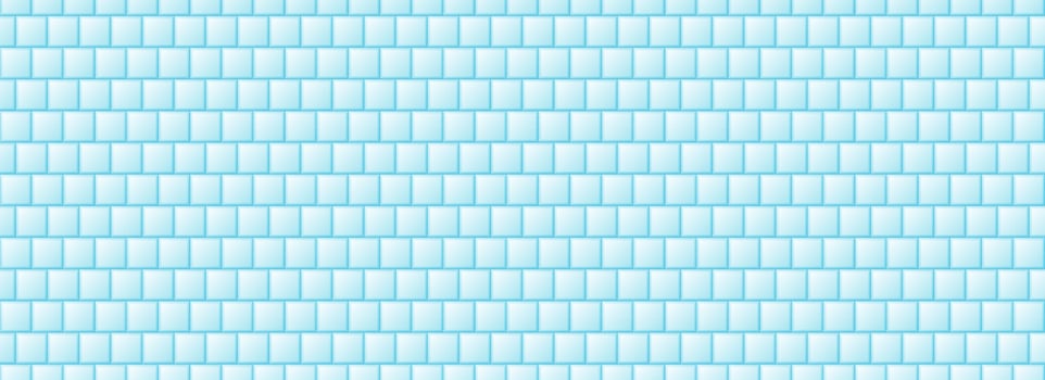 Seamless blue tile pattern. Square ceramic tiles texture for bathroom wall, kitchen floor, pool. Repeating mosaic grid background. Repeated turquoise tiled surface wallpaper. vector