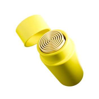 a 3d rendered illustration of yellow wipe png