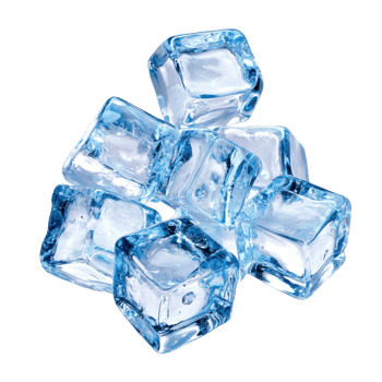 Blue Ice cubes isolate on transparent background png