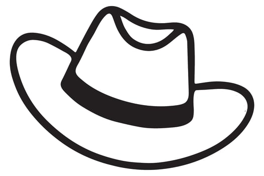 Classic Cowboy Hat Silhouette a Western Accessory vector