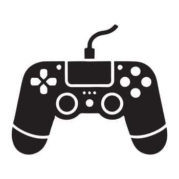 Silhouette of a Game Controller Illustration vector