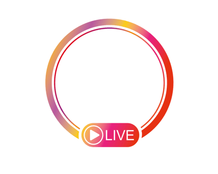 Gradient social media internet live icon png