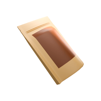 a 3d icon render of coffee packaging png