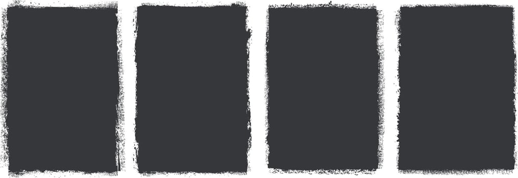 Set of large size retro black grunge texture banner Background vector