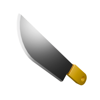 a 3d icon render sharp knife png