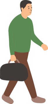 Man Tourist Illustration vector