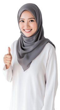 Uplifting and clean portrait of a Muslimah in a modern hijab png