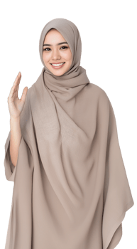 Pretty Muslim woman posing casually in a stylish hijab png
