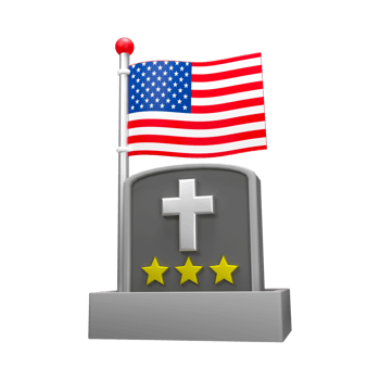3d icon render veteran grave png