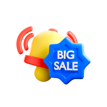 3d icon render big sale png
