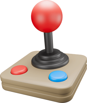 3d rendering illustration of arcade joystick png