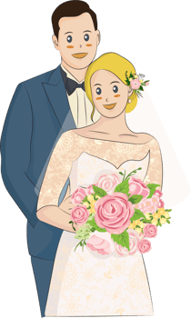 Chibi Couple Illustrations for Weddings png