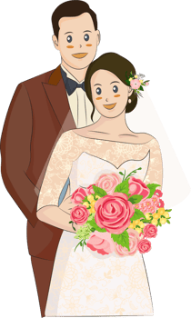 Chibi Bride and Groom with Adorable Wedding Art Inspirations png
