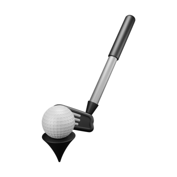 3d rendering illustration of equipment of golf sports png