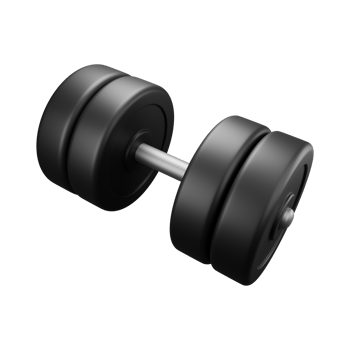 3d render illustration of barbell for gym png