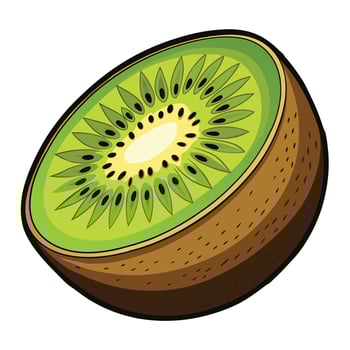 Cute cartoon Kiwi fruit character vector