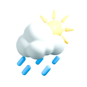 3d illustration of rainy weather png
