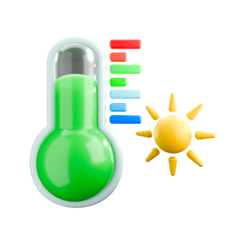 3d illustration of normal temperature png