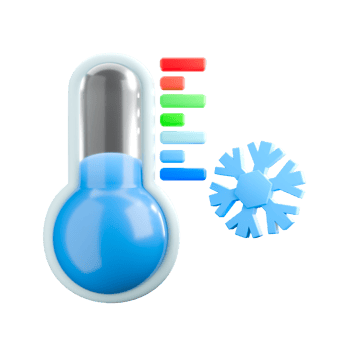 3d illustration of cold temperature png