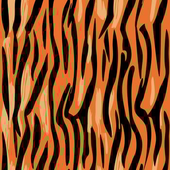 Tiger skin seamless pattern. Tiger print. Hand drawn wild animal tiger skin abstract texture vector