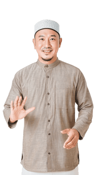 Clean and professional portrait of a smiling Muslim man png