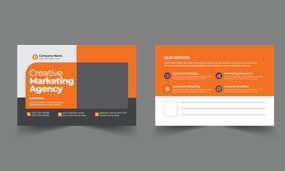 Corporate Professional Business Postcard Design Template.Corporate Postcard Design template for Opening invitation.Event Card Design, EDDM Postcard Template, Invitation Design vector
