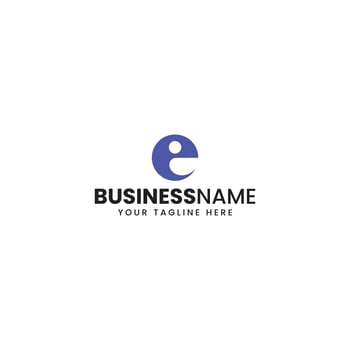 Modern Business e Human Logo Design vector