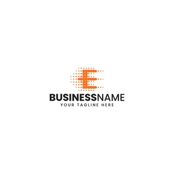 Fast Dotted E Letter Logo vector
