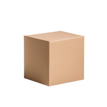 Simple brown cube for design projects and creative uses, versatile and stylish. png