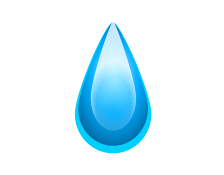 Gradient blue droplet water icon, rain, crying, and sweat png
