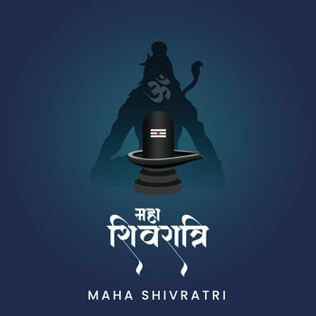 Happy Mahashivratri with Shivling Design vector
