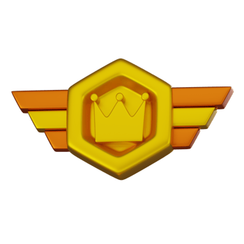3D render Premium Quality Badge for Luxury Branding and Excellence, Icon Illustration png