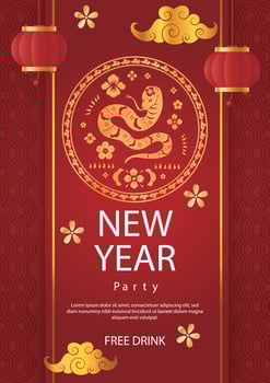 Happy Chinese New year party vector