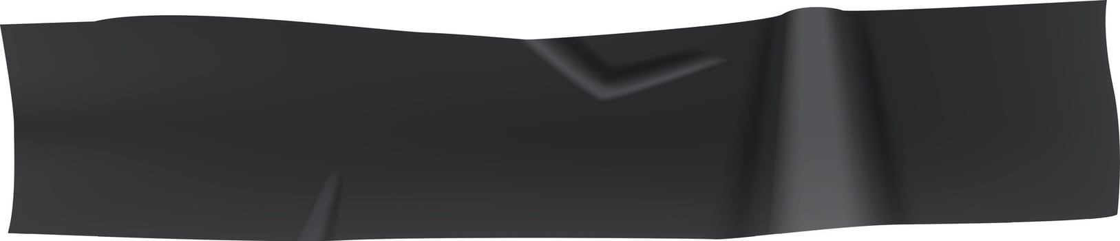 Unfolding black insulating tape for various applications, creating a striking contrast against the clean white background. Ideal for repairs, maintenance, and electrical insulation vector