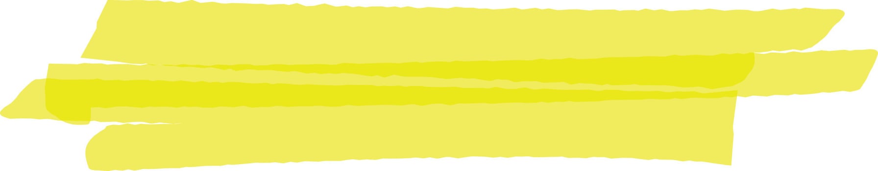 Yellow highlighter brush stroke creating a vibrant design element, perfect for adding a pop of color to creative projects and graphic designs vector