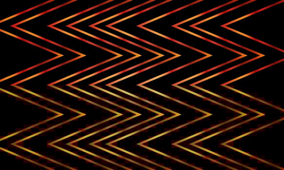 Zigzag chevron gold line pattern black background. geometric stripes line luxury background. vector