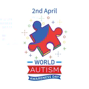 One Puzzle Piece Illustration Concept Of 2nd April World Awareness Day Symbol Of Autism Illustration vector