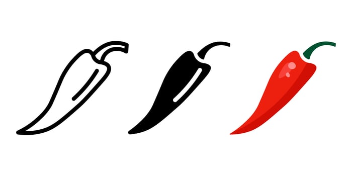 Hot chili pepper icon. Spicy pepper sign. Hot chili sauce symbol. Seasoning pictogram. vector