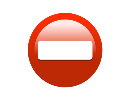 Gradient red circle road stop warning sign icon png