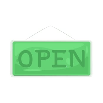 Illustration of open sign vector