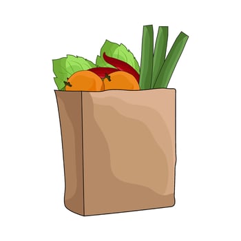 illustration of Grocery Bag vector