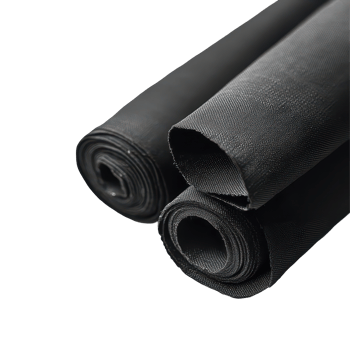 Black rolled textile on a transparent background showcasing fabric details and texture for craft and design purposes, Black Rolled Textile, transparent background. png