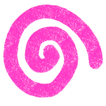 Pink circle curve line doodle crayon colorful arts kids hand drawn illustration png